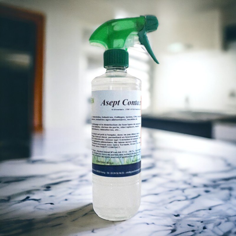 ASEPT CONTACT 500ML – DÉSINFECTANT DE SURFACES À ACTION ET SÉCHAGE RAPIDE