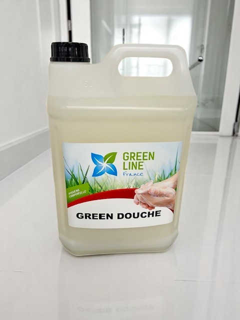 GREEN DOUCHE 5L – GEL DOUCHE POUR CORPS ET CHEVEUX SÉCURITAIRE ET ECORESPONSABLE