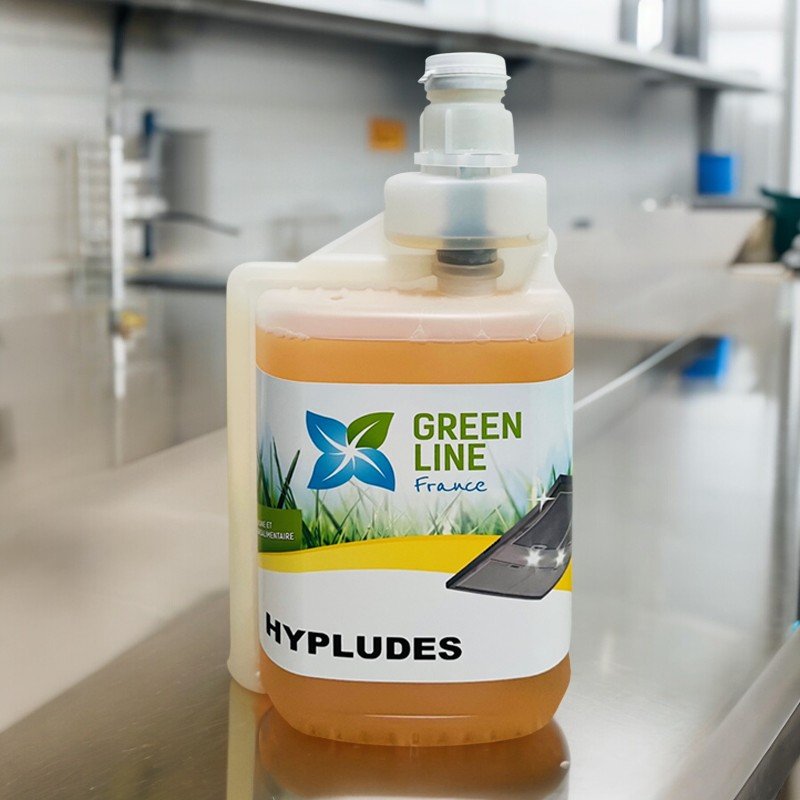 HYPLUDES 1L – NETTOYANT/DÉGRAISSANT/DÉSINFECTANT HAUT DE GAMME, AGRÉE CONTACT ALIMENTAIRE