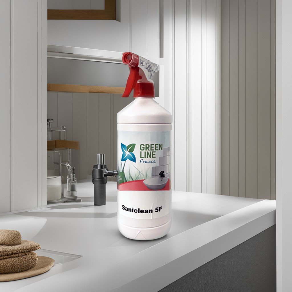 SANICLEAN 5F PULVERISATEUR 1L – DÉROUILLANT-DÉTARTRANT-NETTOYANT- DÉCONTAMINANT-PASSIVANT POURSANITAIRES, SURFACES ET AGROALMENTAIRE