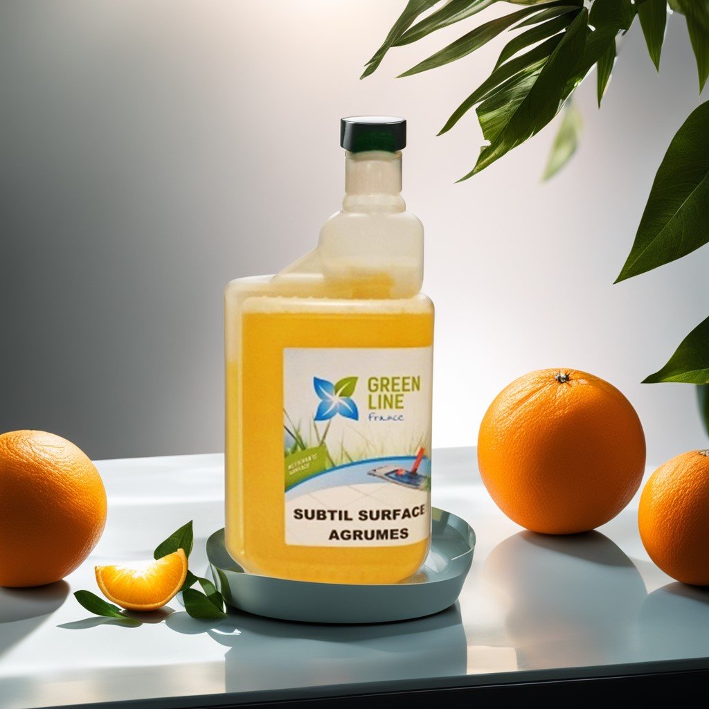 SUBTIL SURFACES AGRUMES DOSEUR 1L – NETTOYANT 3D (DÉTERGENT, DÉSINFECTANT, DÉSODORISANT) SOLS ET SURFACES.