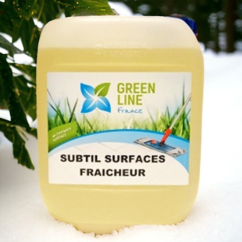 SUBTIL SURFACES FRAICHEUR 5L – NETTOYANT 3D (DÉTERGENT, DÉSINFECTANT ,DÉSODORISANT ) SOLS ET SURFACES