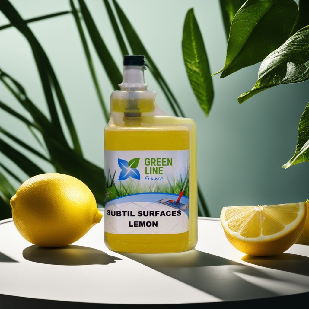 SUBTIL SURFACES LEMON DOSEUR 1L – NETTOYANT 3D (DÉTERGENT, DÉSINFECTANT, DÉSODORISANT) SOLS ET SURFACES