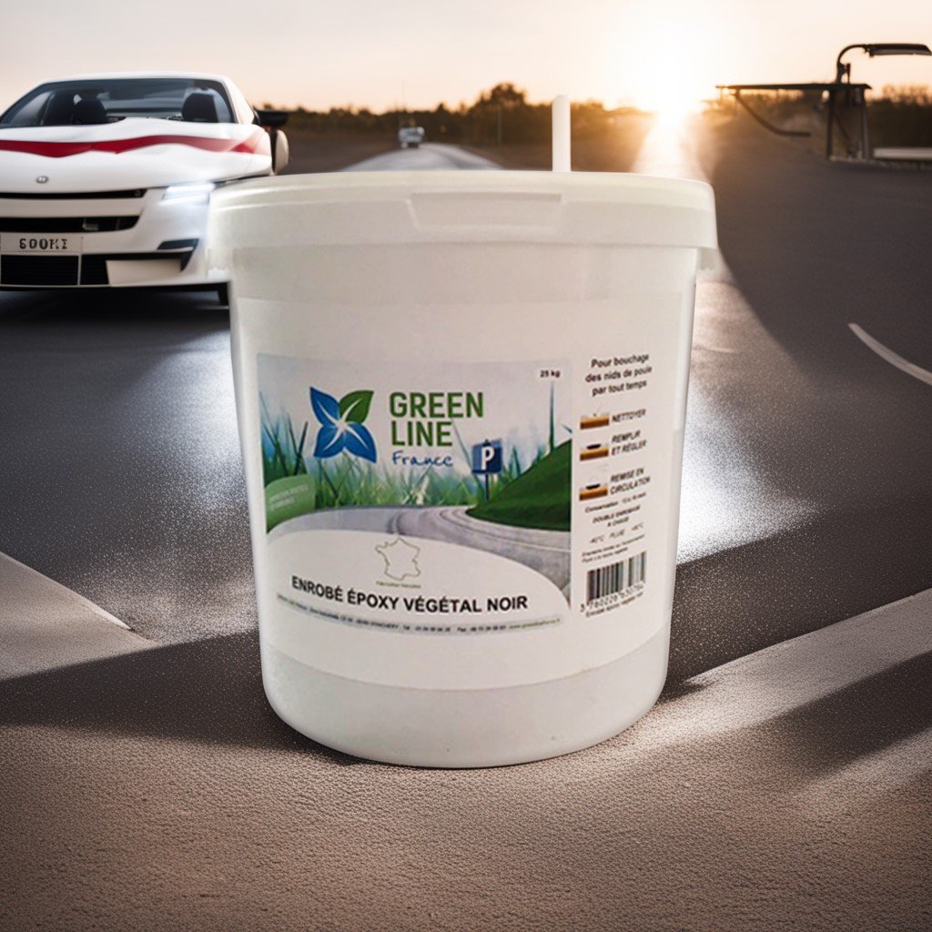 ENROBÉ À FROID 25KG – ÉPOXY VÉGÉTAL NOIR AVEC DOUBLE ENROBAGE À CHAUD
